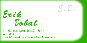 erik dobal business card